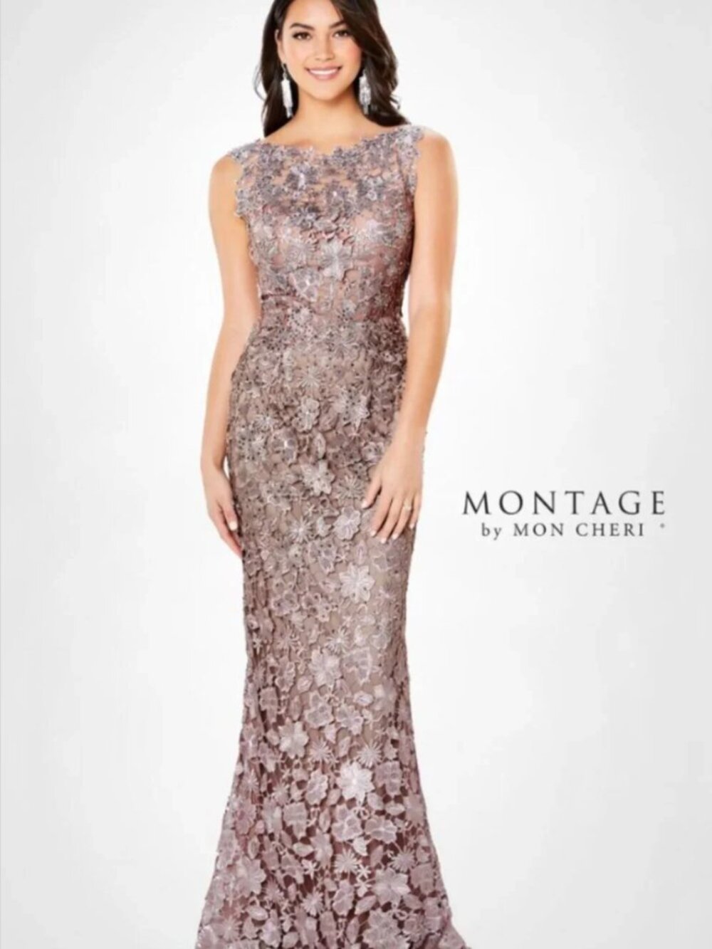 Montage by Mon Cheri Rhinestone Embellished Mother of the Bride Dress size 12